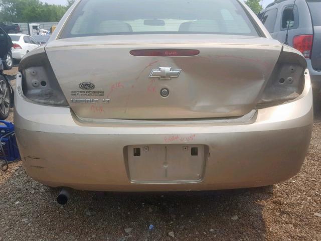 1G1AL55F567865948 - 2006 CHEVROLET COBALT LT GOLD photo 9