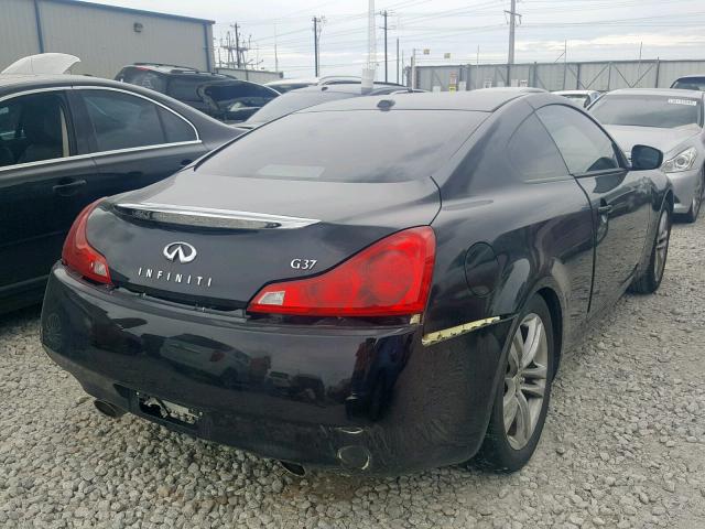 JNKCV64E79M606326 - 2009 INFINITI G37 BASE BLACK photo 4