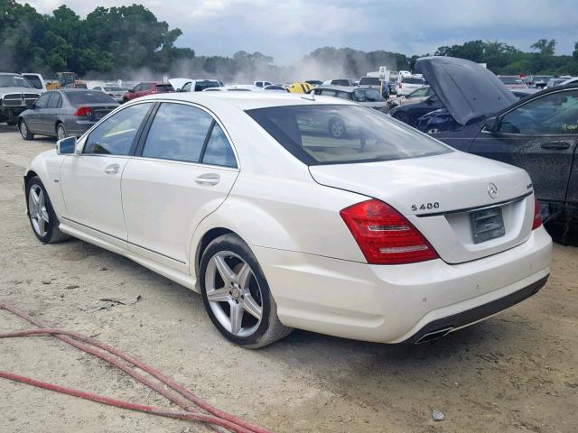 WDDNG9FB5AA293409 - 2010 MERCEDES-BENZ S 400 WHITE photo 3