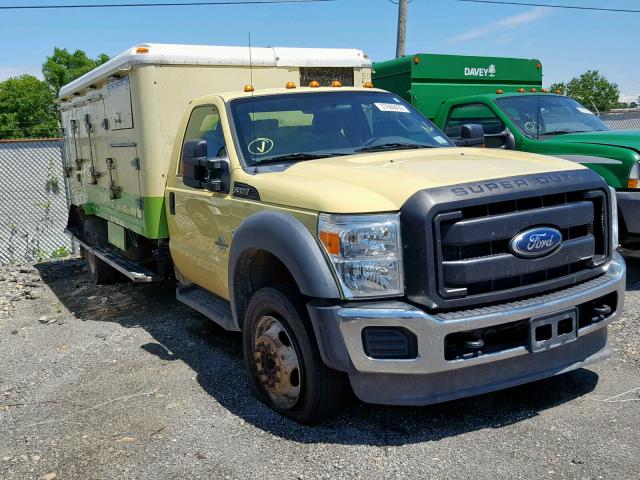 1FDUF5GT4BEC42336 - 2011 FORD F550 SUPER YELLOW photo 1