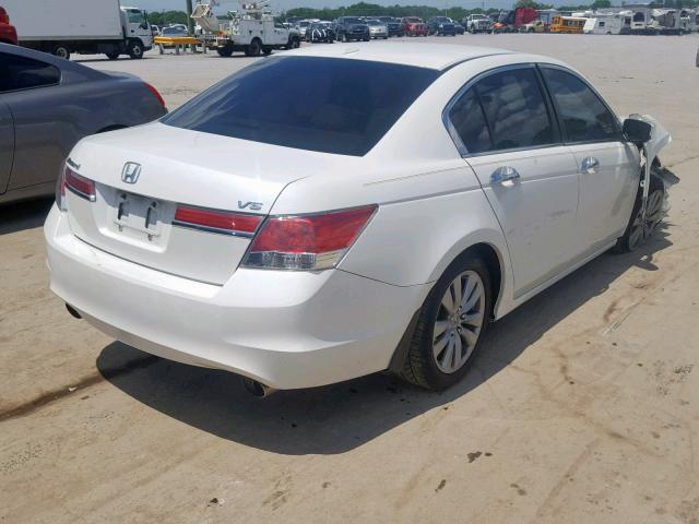 1HGCP3F87CA010094 - 2012 HONDA ACCORD EXL WHITE photo 4