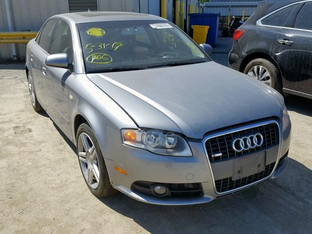 WAUAF78E68A095534 - 2008 AUDI A4 2.0T SILVER photo 1