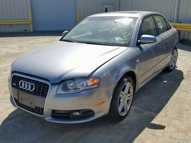 WAUAF78E68A095534 - 2008 AUDI A4 2.0T SILVER photo 2