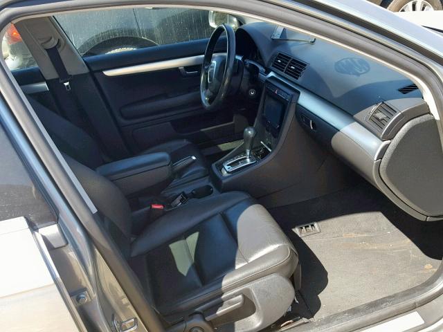 WAUAF78E68A095534 - 2008 AUDI A4 2.0T SILVER photo 5