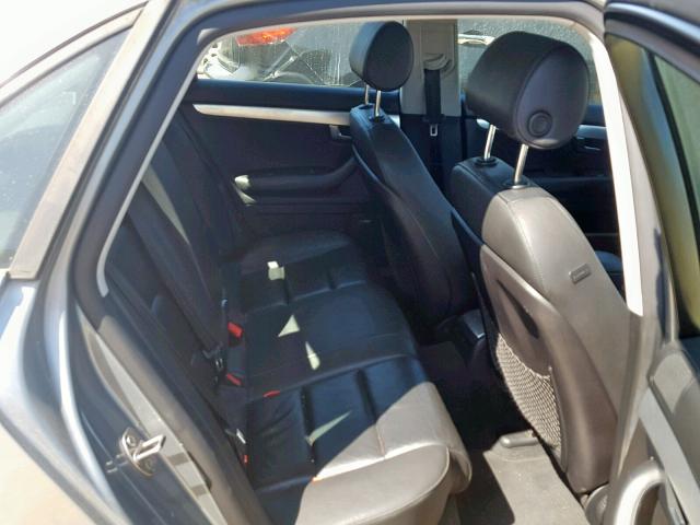 WAUAF78E68A095534 - 2008 AUDI A4 2.0T SILVER photo 6