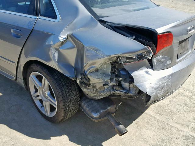 WAUAF78E68A095534 - 2008 AUDI A4 2.0T SILVER photo 9