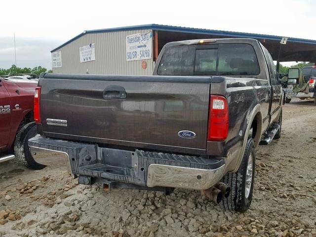 1FTWW31R18EA90622 - 2008 FORD F350 SRW S GRAY photo 4