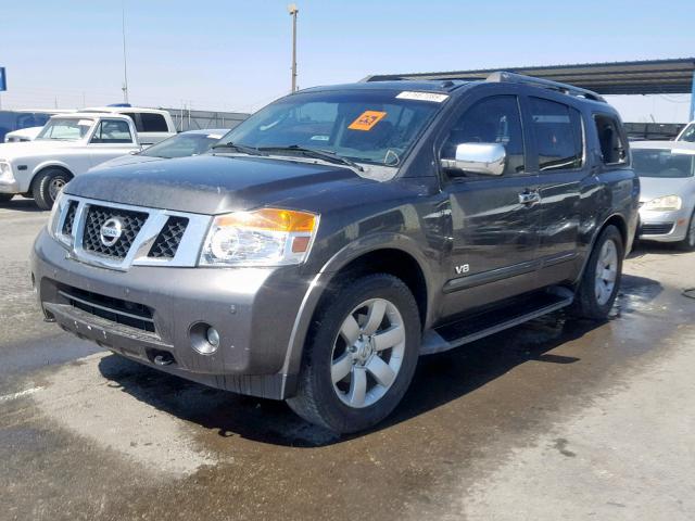 5N1AA08D38N628816 - 2008 NISSAN ARMADA SE GRAY photo 2