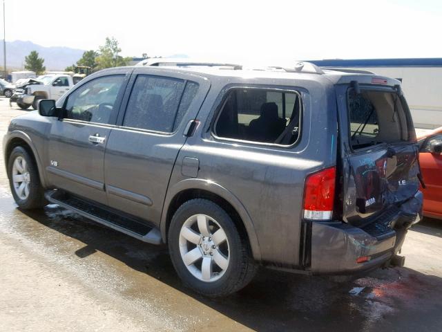 5N1AA08D38N628816 - 2008 NISSAN ARMADA SE GRAY photo 3