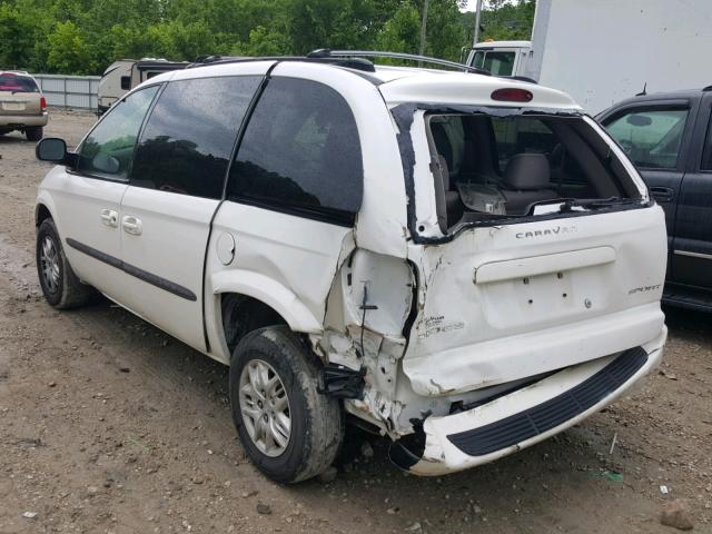 1B4GP45352B683659 - 2002 DODGE CARAVAN SP WHITE photo 3