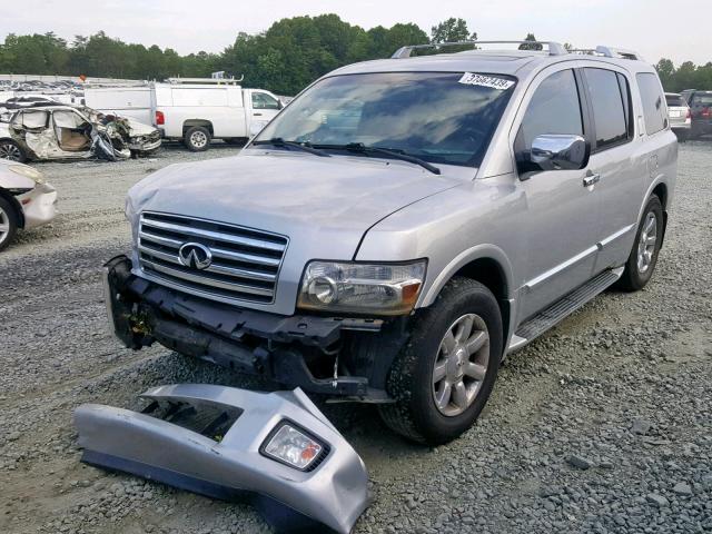 5N3AA08A66N810519 - 2006 INFINITI QX56 SILVER photo 2