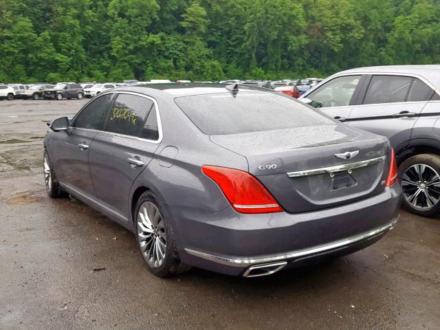 KMHG54JH8HU027801 - 2017 GENESIS G90 ULTIMA GRAY photo 3