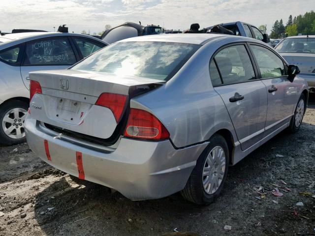 2HGFA16377H033163 - 2007 HONDA CIVIC DX SILVER photo 4