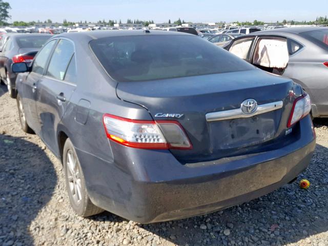 4T1BB3EK5AU116086 - 2010 TOYOTA CAMRY HYBR GRAY photo 3