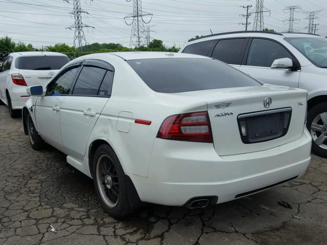 19UUA66277A017555 - 2007 ACURA TL WHITE photo 3