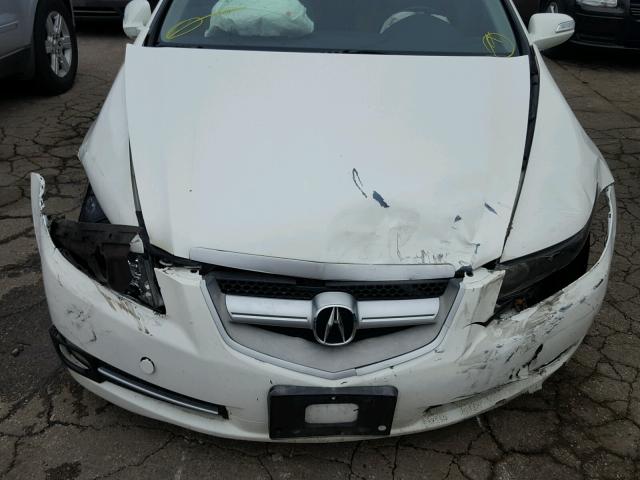 19UUA66277A017555 - 2007 ACURA TL WHITE photo 9