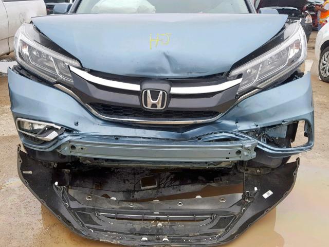 2HKRM3H7XFH551904 - 2015 HONDA CR-V EXL BLUE photo 9