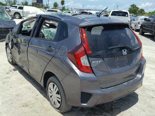 3HGGK5H50FM750947 - 2015 HONDA FIT LX GRAY photo 3