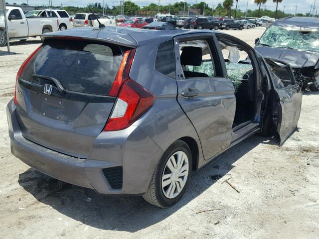 3HGGK5H50FM750947 - 2015 HONDA FIT LX GRAY photo 4