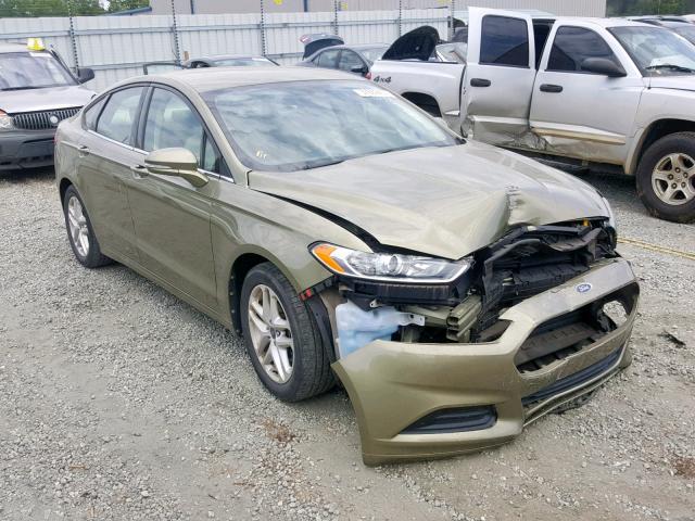 3FA6P0H73DR153247 - 2013 FORD FUSION SE GREEN photo 1