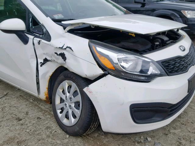 KNADM4A31D6215165 - 2013 KIA RIO LX WHITE photo 9