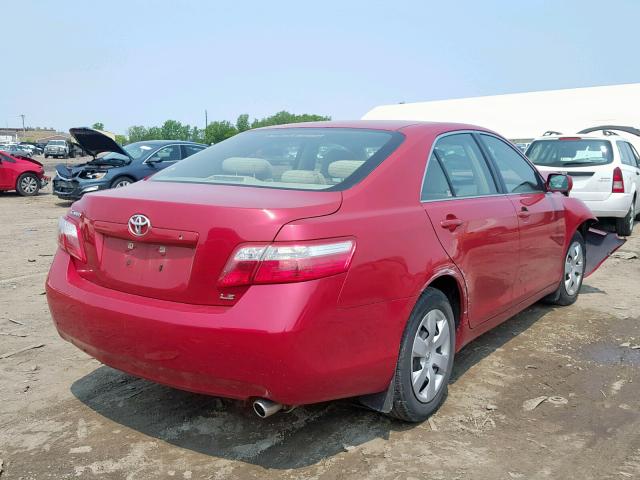 JTNBE46K073069236 - 2007 TOYOTA CAMRY NEW RED photo 4