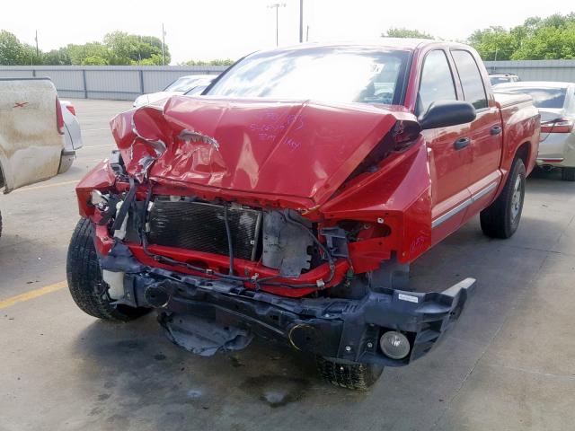 1D7HE58N56S644730 - 2006 DODGE DAKOTA QUA RED photo 2