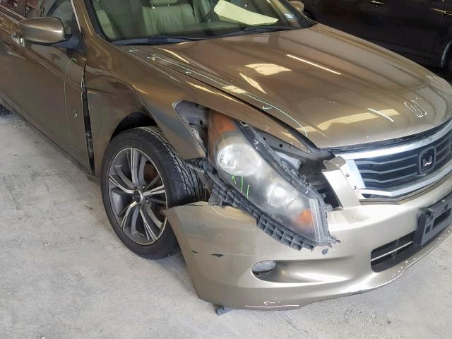 1HGCP36828A005263 - 2008 HONDA ACCORD EXL GOLD photo 9