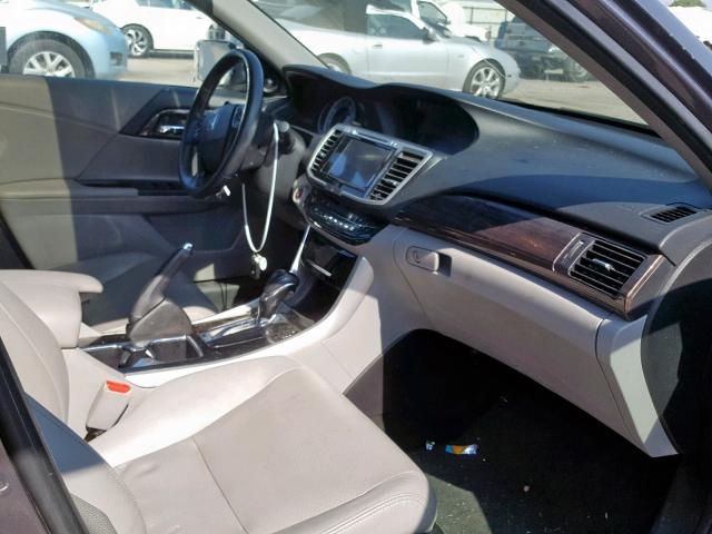 1HGCR2F82HA028675 - 2017 HONDA ACCORD EXL GRAY photo 5