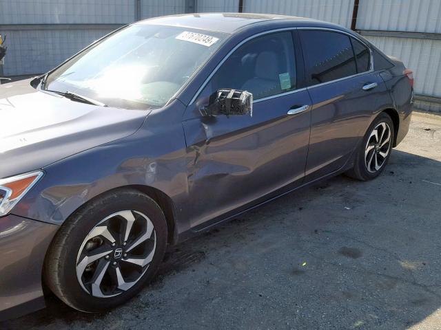 1HGCR2F82HA028675 - 2017 HONDA ACCORD EXL GRAY photo 9