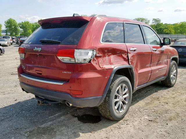 1C4RJFBM0EC310159 - 2014 JEEP GRAND CHER RED photo 4