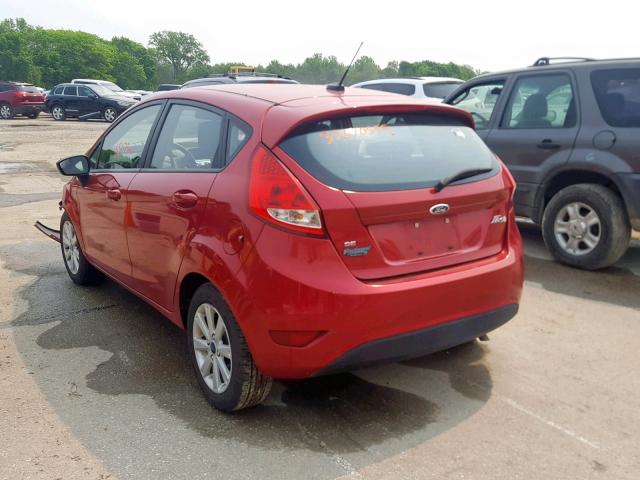 3FADP4EJ4CM161822 - 2012 FORD FIESTA SE RED photo 3