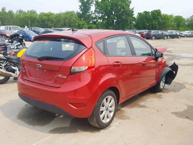 3FADP4EJ4CM161822 - 2012 FORD FIESTA SE RED photo 4