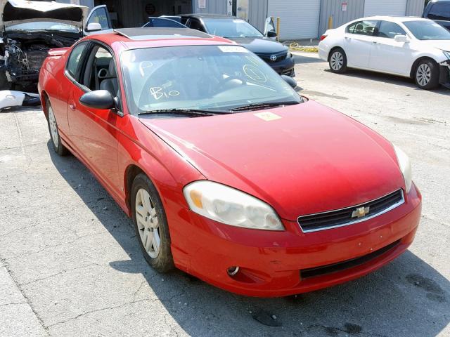 2G1WN151369307821 - 2006 CHEVROLET MONTE CARL RED photo 1