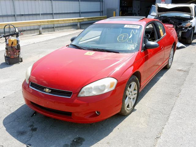 2G1WN151369307821 - 2006 CHEVROLET MONTE CARL RED photo 2