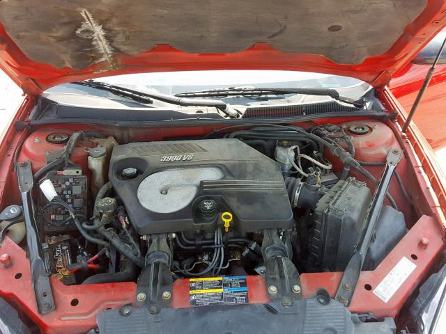 2G1WN151369307821 - 2006 CHEVROLET MONTE CARL RED photo 7