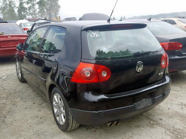 WVWBR71K27W240391 - 2007 VOLKSWAGEN RABBIT BLACK photo 3