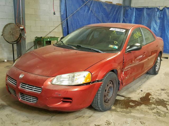 1B3EJ46X01N707667 - 2001 DODGE STRATUS SE RED photo 2