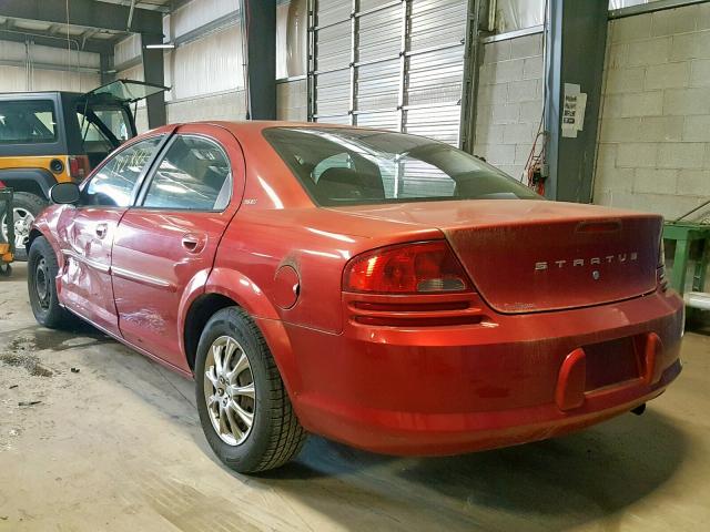 1B3EJ46X01N707667 - 2001 DODGE STRATUS SE RED photo 3