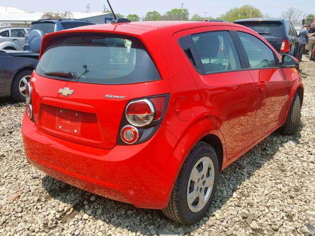 1G1JA6SH5G4185486 - 2016 CHEVROLET SONIC LS RED photo 4