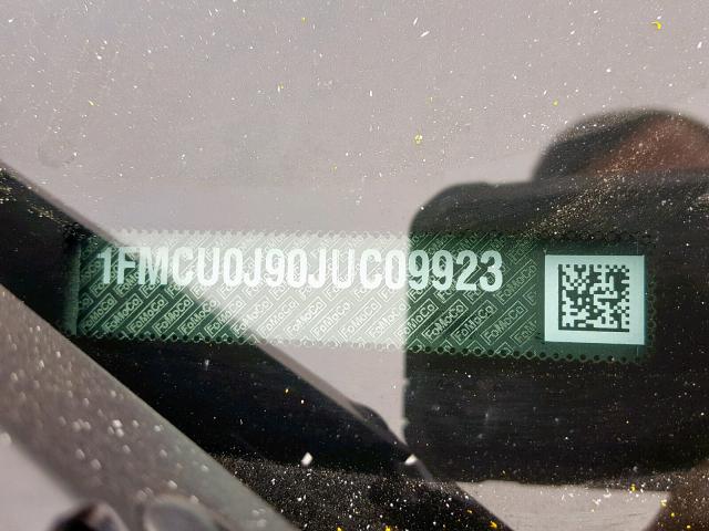 1FMCU0J90JUC09923 - 2018 FORD ESCAPE TIT WHITE photo 10