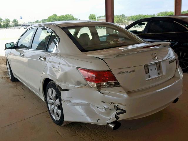 1HGCP36858A059589 - 2008 HONDA ACCORD EXL WHITE photo 3