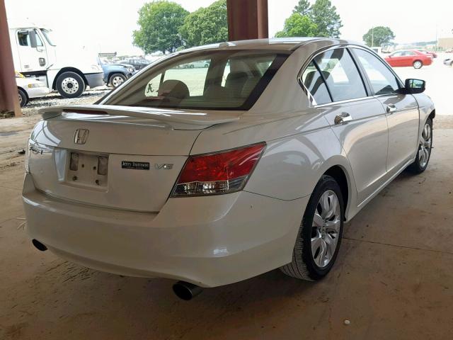 1HGCP36858A059589 - 2008 HONDA ACCORD EXL WHITE photo 4