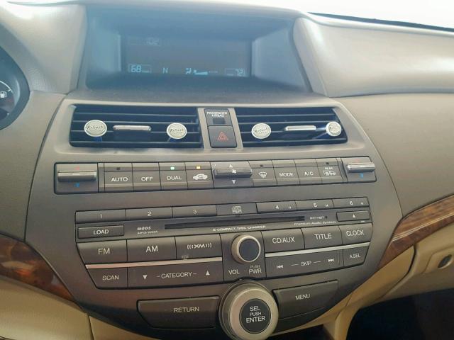 1HGCP36858A059589 - 2008 HONDA ACCORD EXL WHITE photo 9