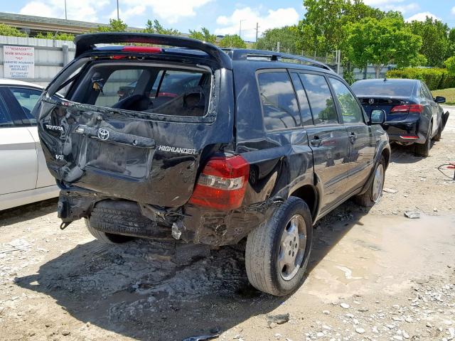 JTEDP21A150088947 - 2005 TOYOTA HIGHLANDER BLACK photo 4