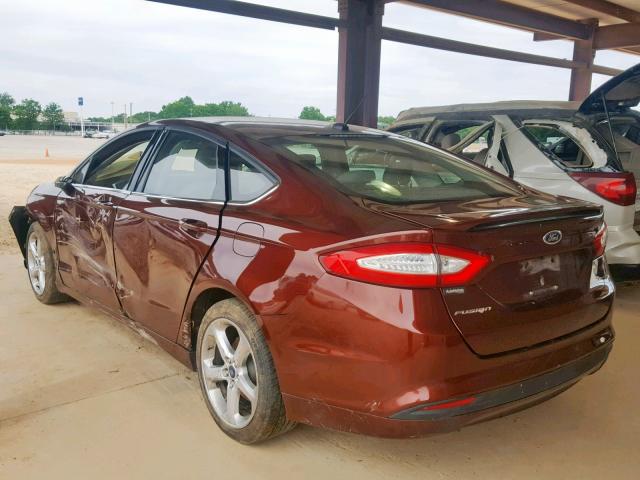 3FA6P0G71GR337320 - 2016 FORD FUSION S BURGUNDY photo 3