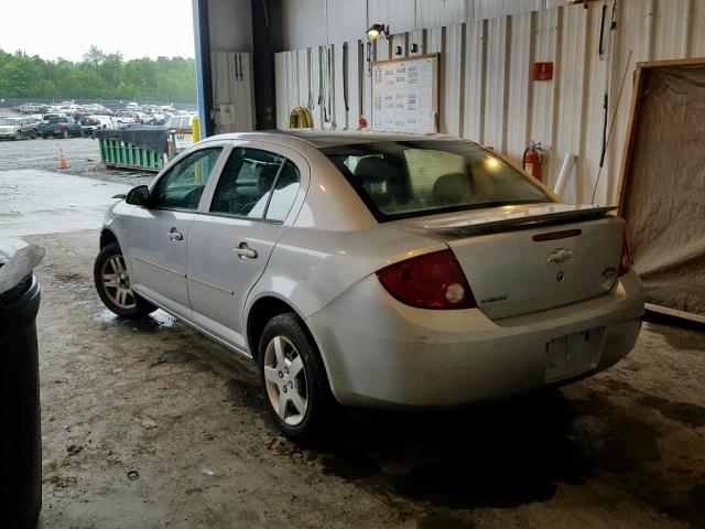 1G1AK52FX57502549 - 2005 CHEVROLET COBALT SILVER photo 3