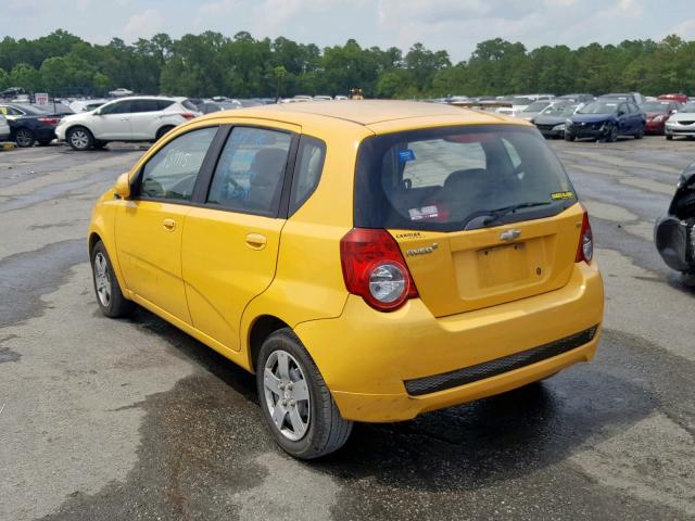 KL1TD6DE5BB147276 - 2011 CHEVROLET AVEO LS YELLOW photo 3