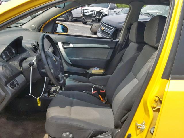 KL1TD6DE5BB147276 - 2011 CHEVROLET AVEO LS YELLOW photo 5