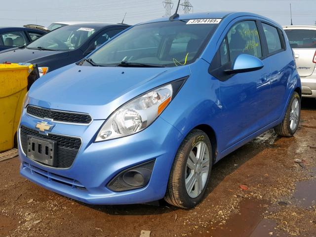 KL8CB6S98EC442206 - 2014 CHEVROLET SPARK LS BLUE photo 2